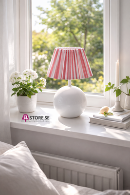 Costa Nova Bordslampa Vit/Röd