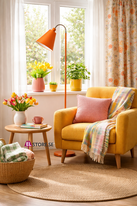 G 932 Haga golvlampa orange