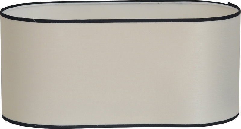 Galaxy Skärmar Bred Oval Offwhite m. Svarta Band