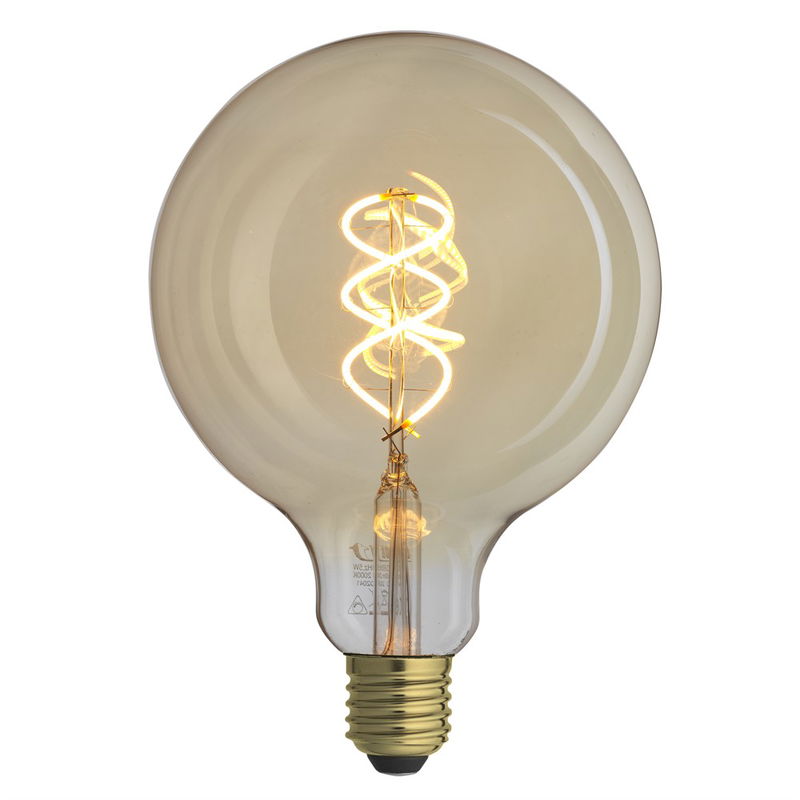 UNI-FLEX Glob 125mm E27 820 5W Guld Dim