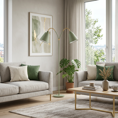 G 846 Haga golvlampa 2L gröngrå