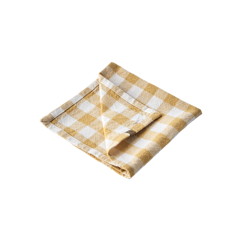 Ingrid Servett 40x40 Gul/Vit