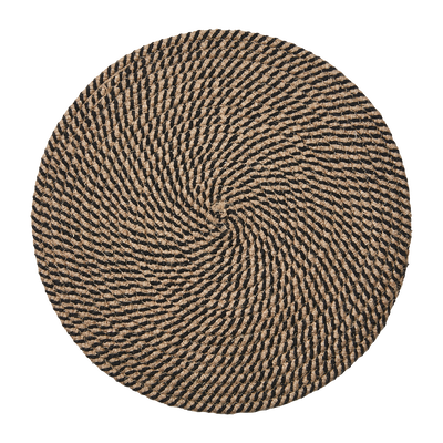 Elina Tallriksunderlägg D38 Svart/Natur 4-pack