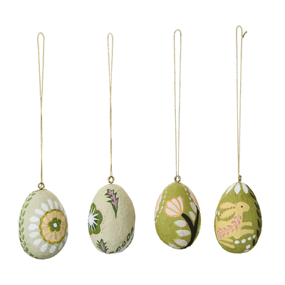 Bunny Påskdekoration Grön/Gul 4-pack