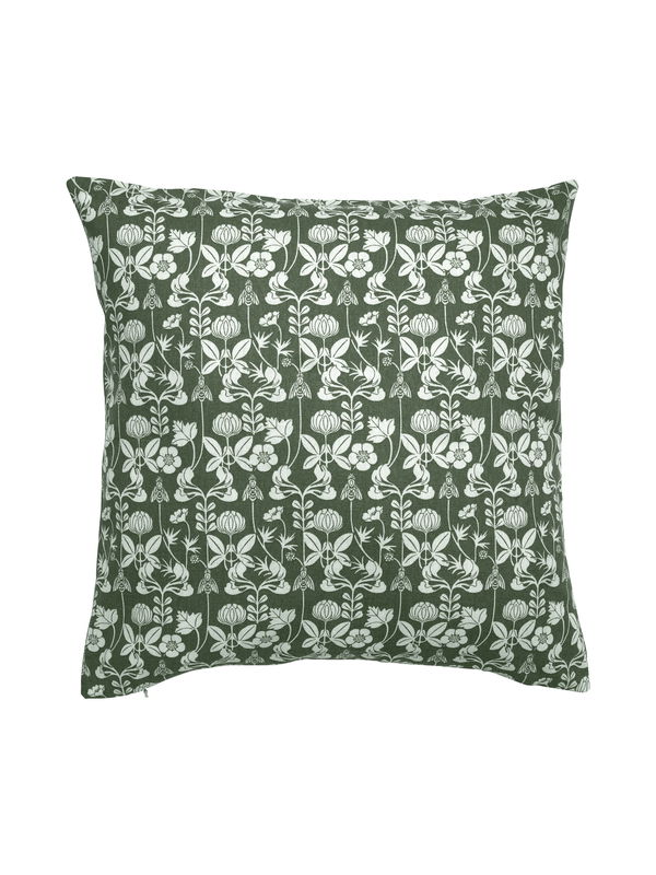 De Mina Kuddfodral 45x45cm mossa Carl Larsson