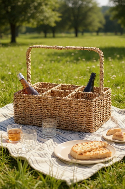 Korg med fack för picknick