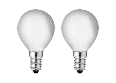 Klotlampa matt 15W E14 2-pack