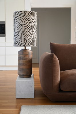 Columna Lampfot Åldrat Trä