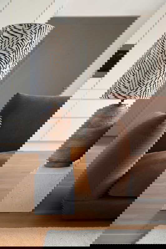 Columna Lampfot Åldrat Trä