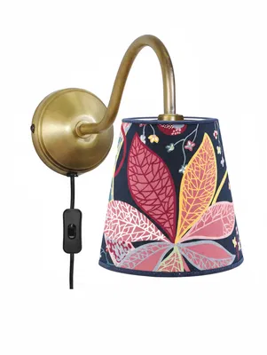 Ester Vägglampa Mässing/Blå