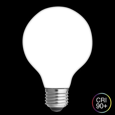 Satin Glob 80mm E27 827 7W Matt Opal Dim