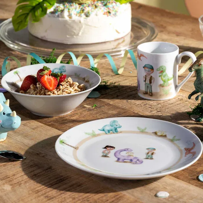 Bambini avventura barnservis 3-delar dino