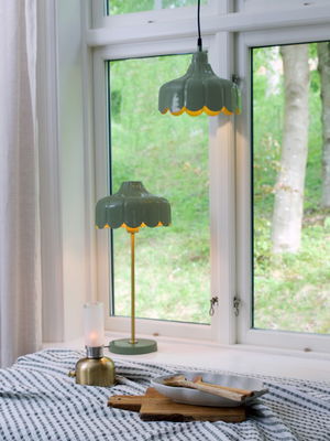 Wells bordslampa mossa