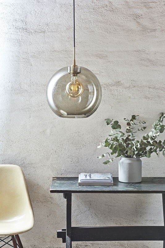 Gloria Taklampa D32 Mässing/Rök