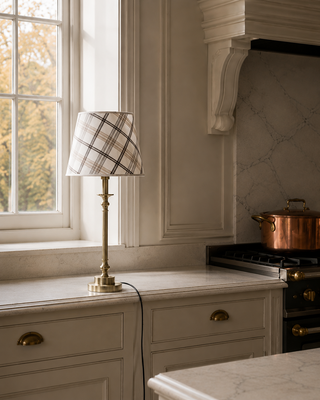 Check Lampskärm med Bianca Lampfot