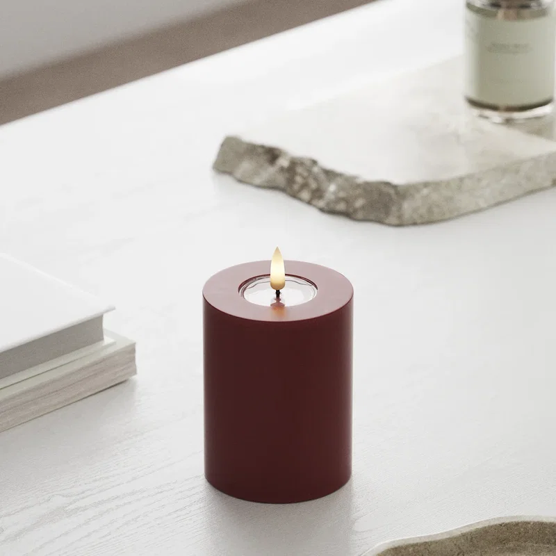 Röda blockljus - LED-ljus Deluxe Homeart