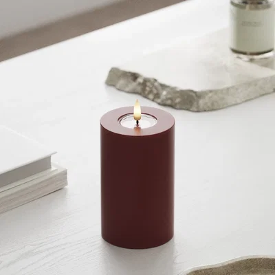 Röda blockljus - LED-ljus Deluxe Homeart