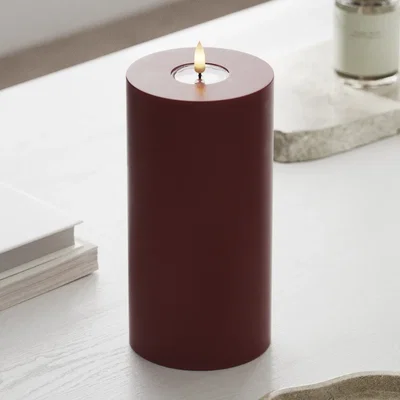 LED Blockljus Bordeaux Röd