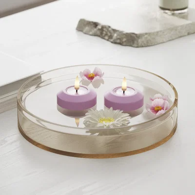 Lavendel värmeljus med realistisk låga