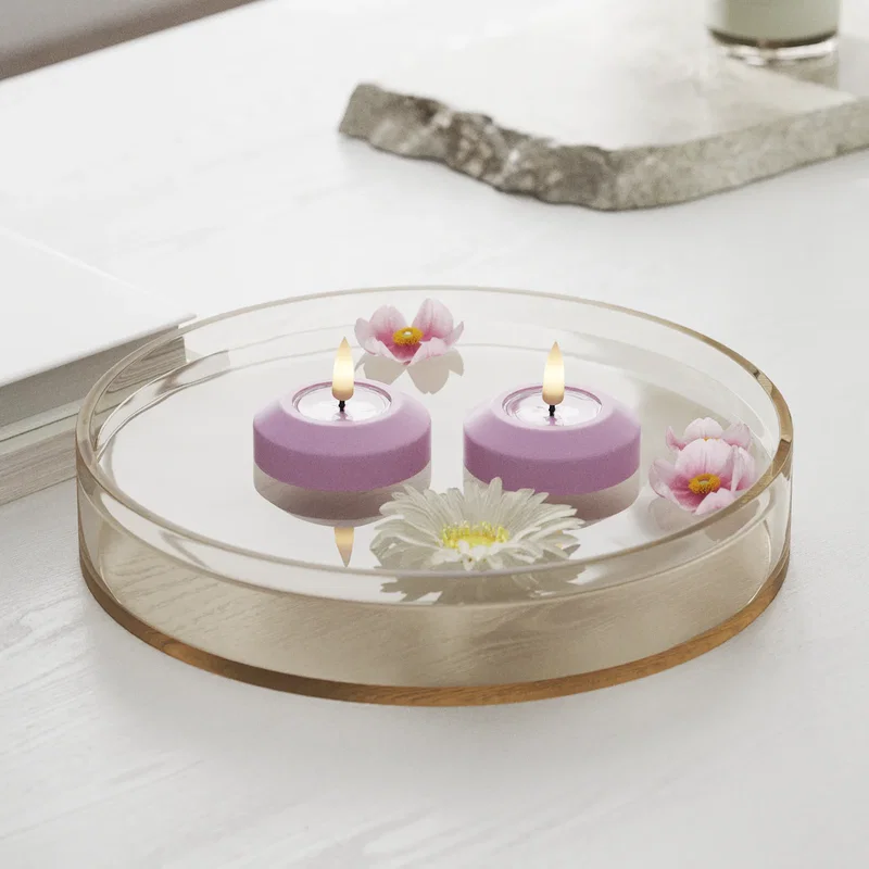 Lavendel värmeljus med realistisk låga