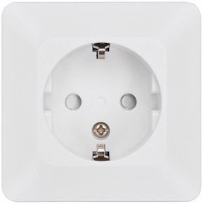 Vägguttag jordad 1-vägs utanpåliggande