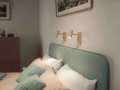 Cato LED Vägglampa Nougat/Mässing