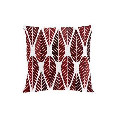 Blader Kuddfodral 47x47cm Röd