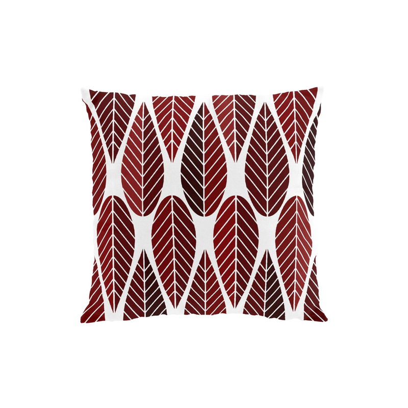 Blader Kuddfodral 47x47cm Röd