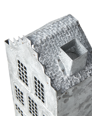 Fenix Ljuslykta Hus L9/H17,5 Grå/Vit