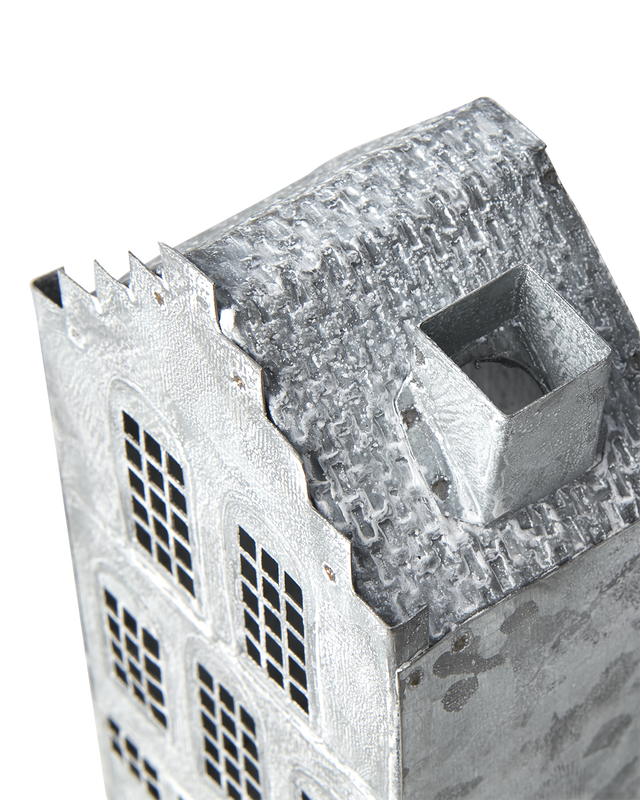 Fenix Ljuslykta Hus L9/H17,5 Grå/Vit