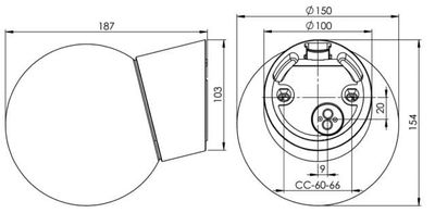 Classic Glob Sned 15cm IP54