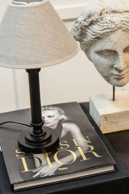 Bristol Lampfot 28 Svart m Carolin kon lampskärm