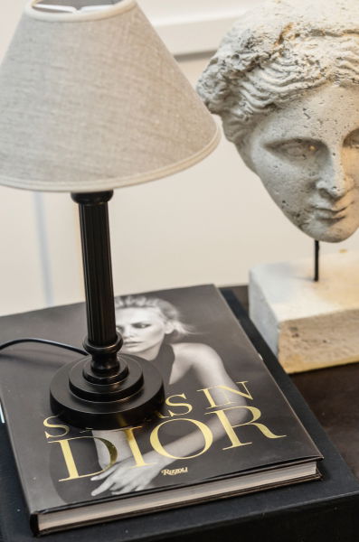 Bristol Lampfot 28 Svart m Carolin kon lampskärm