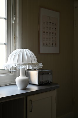 Dilbar Lampfot H36 Vit Glossy