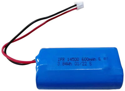 Reservbatteri LiFePO4, 6,4V, 600mAh