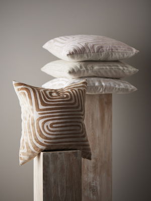 Kuddfodral Offwhite, Puder, Iskaffe & Mossa