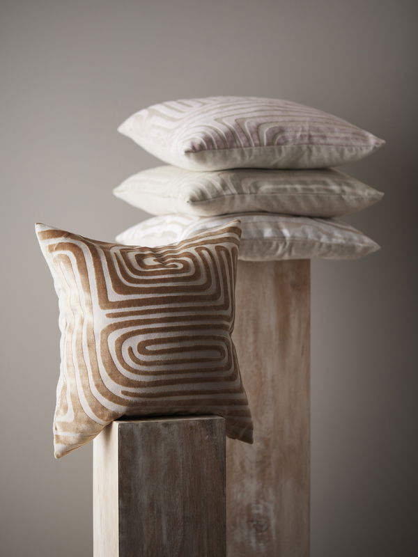 Kuddfodral Offwhite, Puder, Iskaffe & Mossa