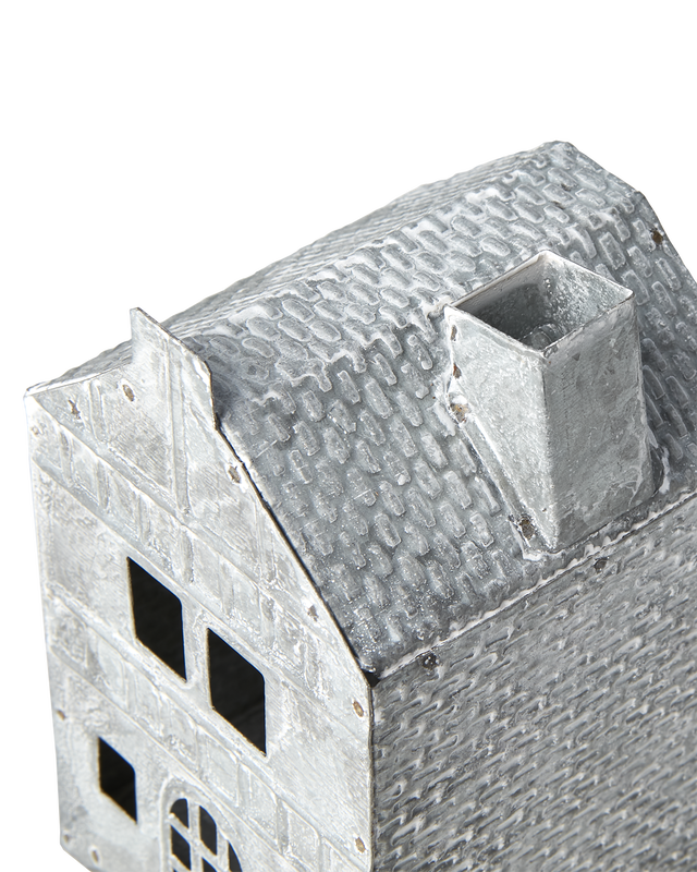 Fenix Ljuslykta Hus L7,5/H12,5 Grå/Vit