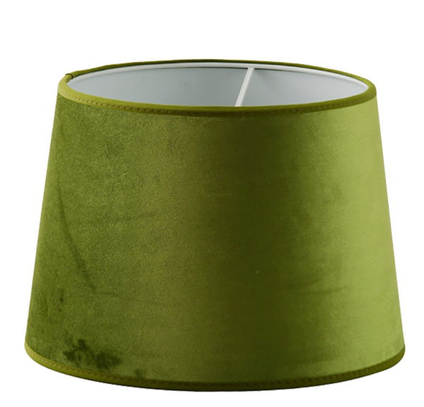 Velutto Sammet Skärmar Rund Olive
