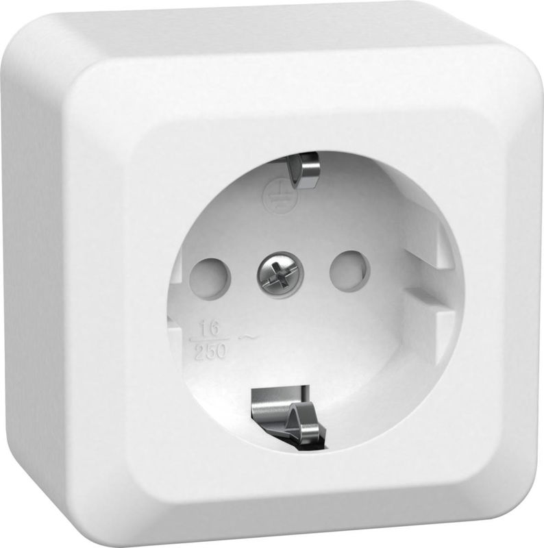Vägguttag utanpåliggande jordat 1-väg, Connect 2 Home