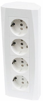 Nova Vägguttag Hörn 4-vägs