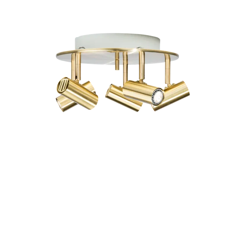 Cato LED Spotlight 5L Blankslipad Mässing