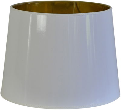 Lacado skärmar rund vit/guld blank