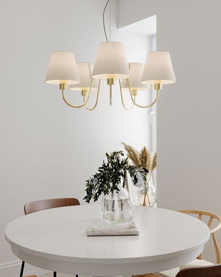 Lynx Taklampa D75 Mässing/Vit