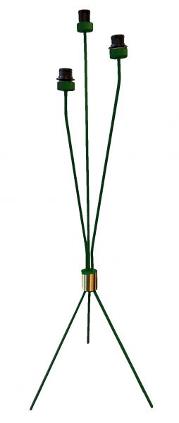Ljusdal Tripod Golvlampa Mörkgrön/Mässing