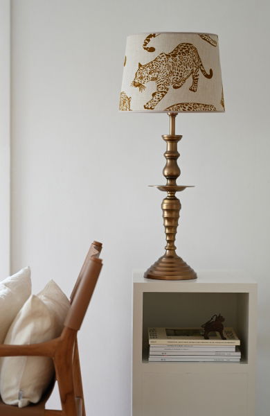 Lux Lampfot 62 Oxid m. Botswana lampskärm