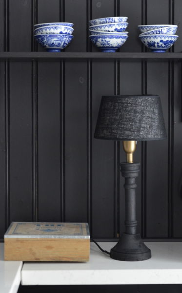 Nottingham Lampfot H38 Antik Svart