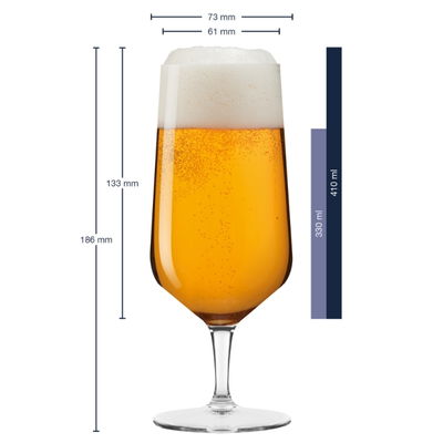 Ölglas puccini 410ml 6-pack