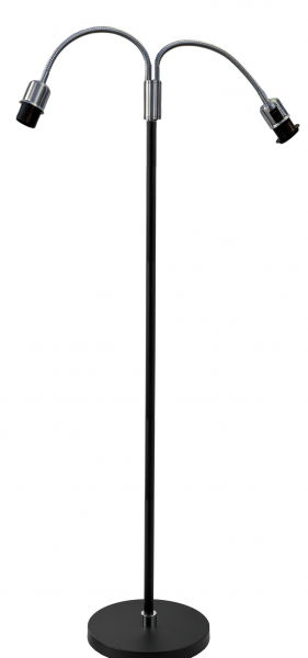 Ture Golvlampa 2L Svart/Silver