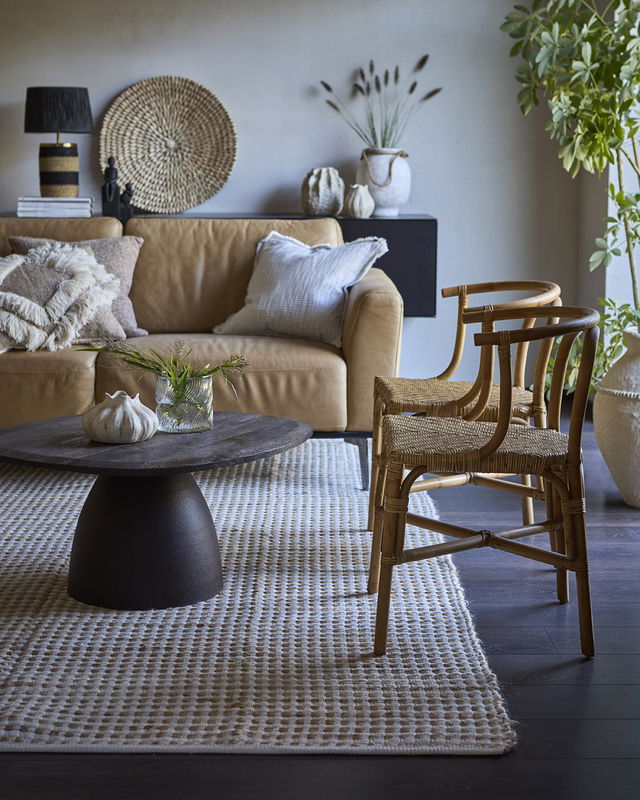 Lando Bordslampa H47 Svart/Natur